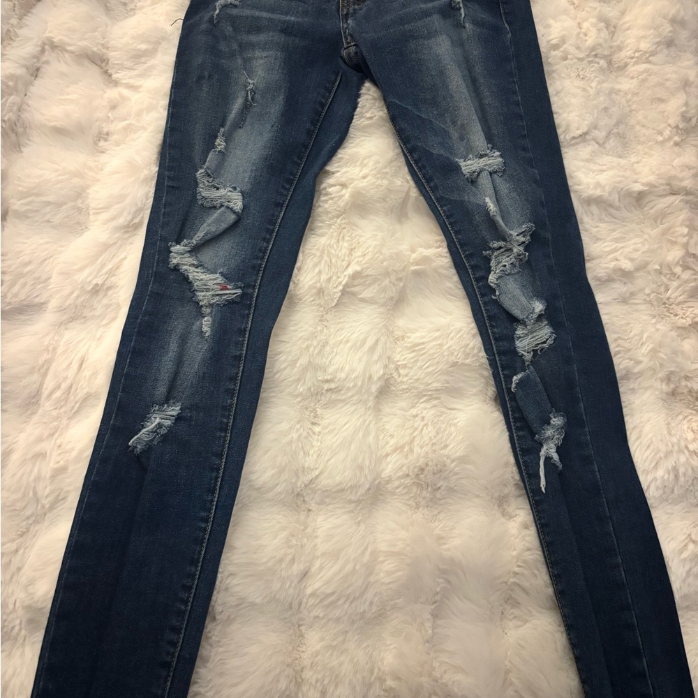 Distressed Blue Jeans for Women